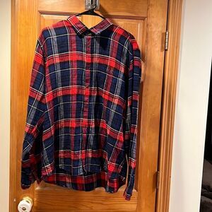 Cedar  Wood State XXL (2xl) plaid flannel red blue